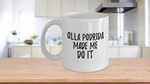 Vista 3 de EzGift Olla Podrida Made Me Do It Mug Funny Foodie Present Idea Coffee Tea Cup 11 oz