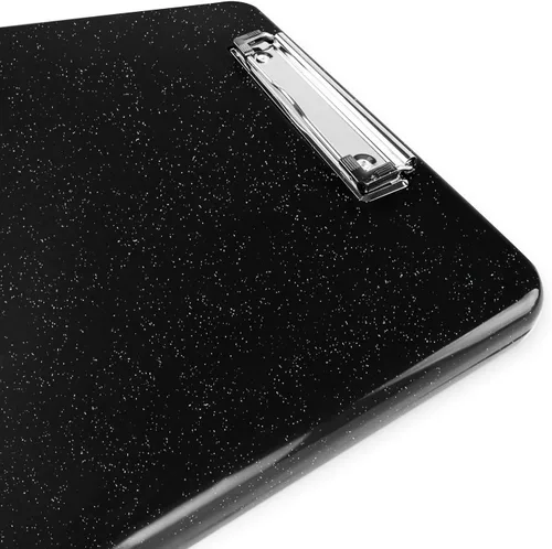 Vista 3 de Portapapeles con almacenamiento delgado plegable para enfermería, maestros, entrenadores y oficina, plástico resistente con soporte para bolígrafo