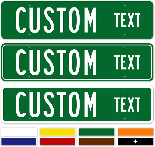 Vista 10 de My Sign Center - Letrero de calle personalizado, señal de dirección, 8 colores, opción reflectante, opciones de montaje, 4 x 18 pulgadas, grueso