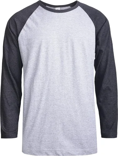 Vista 5 de TOP PRO Camiseta de béisbol de algodón raglán de manga larga para hombre