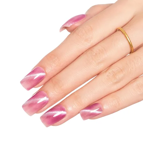 Vista 8 de Uñas postizas a presión extra cortas de color rojo cereza, uñas postizas cuadradas medianas, kit de pegamento reutilizable con pestañas adhesivas
