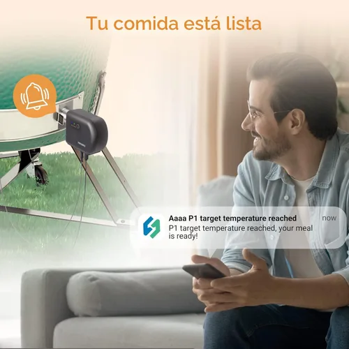 Vista 9 de INKBIRD Controlador de temperatura Wi-Fi y Bluetooth para barbacoa, termómetro automático para ventilador de ahumador, con 4 sondas para huevo