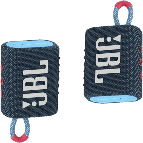 Vista 6 de JBL Go 3 Altavoz Bluetooth Portátil Inalámbrico Impermeable IP67 a Prueba de Polvo para Exteriores (Azul Rosa)