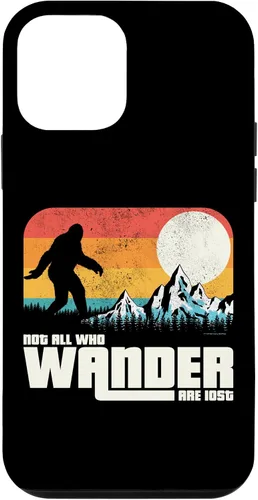Vista 12 de Funda para iPhone 14 Retro Not All Who Wander Are Lost Sasquatch Yeti Bigfoot