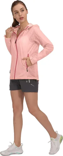 Vista 6 de Little Donkey Andy Chaquetas de lluvia impermeables para mujer, ligeras, UPF50, para senderismo, viajes, pesca