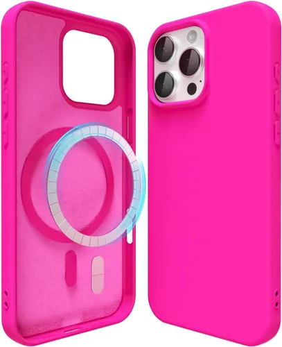 Vista 175 de oakxco Funda de silicona para iPhone 12 Pro Max, magnética, compatible con carga inalámbrica Magsafe, cubierta protectora de goma suave y delgada