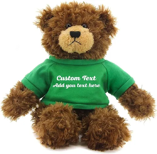 Vista 5 de Oso Brandon de chocolate personalizado – Juguete de peluche personalizado de 12 pulgadas – Regalo perfecto de oso personalizado para graduación, San
