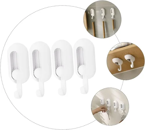 Vista 4 de 4 ganchos universales giratorios para toallas, gancho para toallas, colgador de pared, faroles, colgador de cocina, ganchos para colgar en la pared