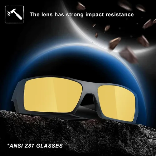 Vista 4 de WISTON Polarized Z87 Sunglasses Wrap Around Sunglasses for Men Rectangular Safety Glasses UV400 for Sport Working 8231