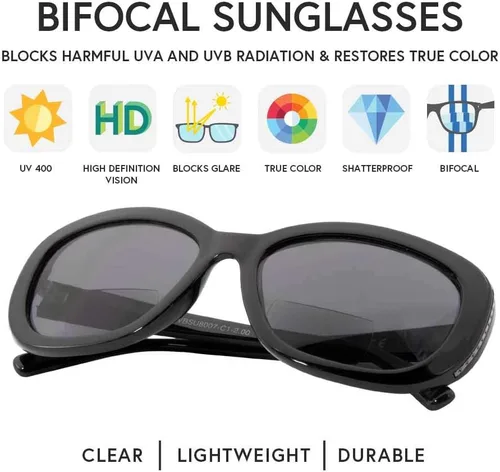Vista 3 de VITENZI Gafas de sol con lectores para mujer, gafas de sol de lectura tintadas, Venecia