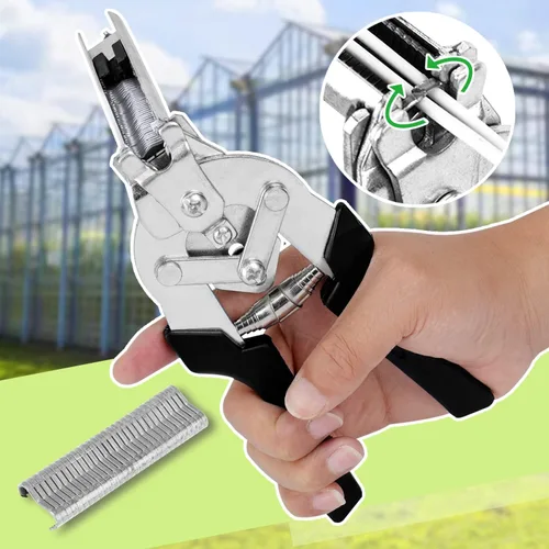 Vista 2 de Kit de alicates de anillo de uñas tipo M con 2400 piezas de anillos de cerdo de aleación de zinc M, alicates de anillo de uñas para esgrima