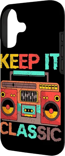 Vista 2 de Keep It Classic Radio 80s 90s Retro Vintage Cassette Player Funda para iPhone 17