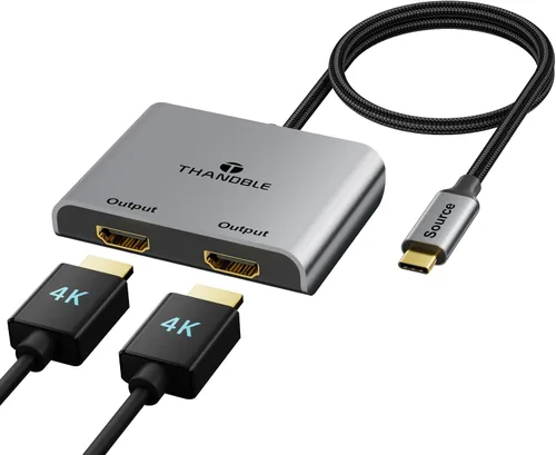 Vista 9 de Adaptador unidireccional USB C a HDMI 2.1 de 48 Gbps, 8K@60Hz, 4K a 120Hz
