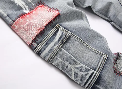Vista 200 de Enrica Pantalones vaqueros estampados casuales para hombre