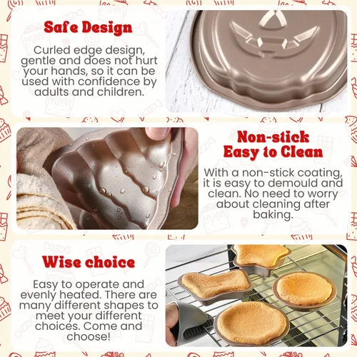 Vista 3 de Crethinkaty Moldes para tartas en forma de árbol de Navidad, molde para tartas de 5.3 pulgadas, antiadherente, para pastel de Navidad, chocolate