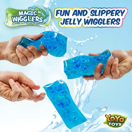Vista 3 de YoYa Toys Magic Wigglers - Juguete para ansiedad de serpiente de agua, juguete para el estrés de serpientes de agua, juguete para el estrés, tubo