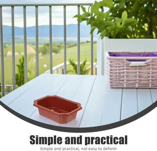 Vista 4 de iplusmile Paquete de 10 macetas de entrenamiento de bonsái de 7 pulgadas con orificio de drenaje, macetas de árbol bonsái, maceta para jardín al