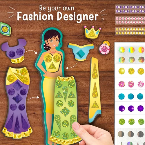 Vista 4 de Imagimake DIY magnético de vestir - princesa india, 30 vestidos magnéticos