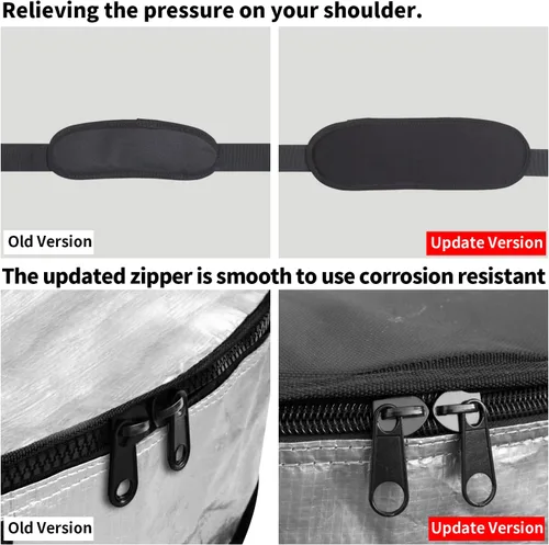 Vista 3 de Funda para tabla de surf y bolsa de almacenamiento para tabla de surf para viajes al aire libre, bolsa para tabla de surf de 5'0"-9'10", máxima