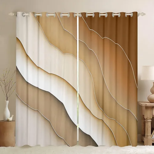 Vista 15 de Feelyou Cortinas abstractas degradadas para niños, adolescentes, azul, rojo y negro, cortinas de ventana para dormitorio, sala de estar, decoración