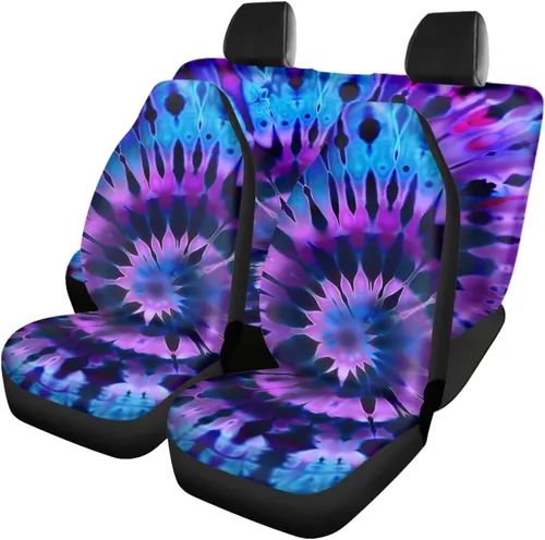 Vista 39 de Howilath 250 USA Anniversary - Juego de 4 fundas de asiento de automóvil de ajuste universal para asientos delanteros y traseros para uso en todas