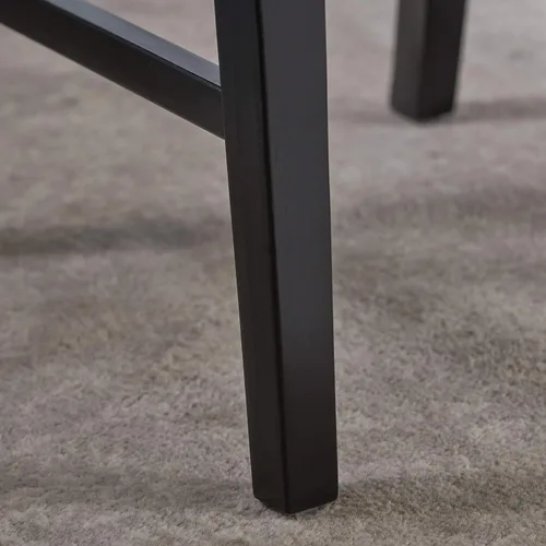 Vista 6 de Christopher Knight Home Roshan Farmhouse - Sillas de comedor de madera de acacia, color negro y nogal
