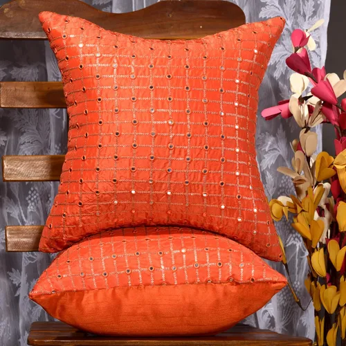 Vista 31 de Juego de 2 almohadas decorativas negras de 12 x 12 pulgadas, fundas de almohada pequeñas de seda para sofá, funda de cojín bordada con lentejuelas