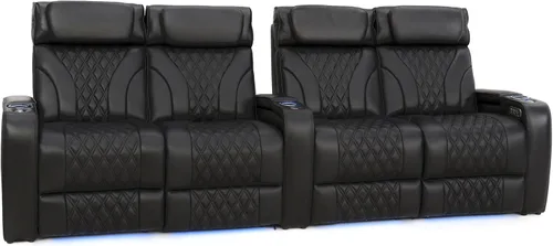 Vista 55 de Seatcraft Luminis LT - Asiento de cine en casa, reclinable, color rojo