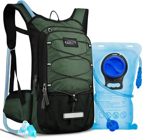 Vista 15 de Mochila de Hidratación Aislada con Vejiga de Agua de 3L Libre de BPA a Prueba de Fugas, Mantiene los Líquidos Frescos hasta por 5 Horas, Mochila