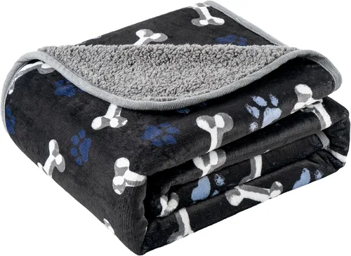 Vista 9 de Mantas impermeables para mascotas, manta de 30 x 40 pulgadas para gatos de interior, protector suave y esponjoso para sofá, coche y cama, manta