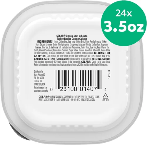 Vista 22 de Cesar Classic Loaf in Sauce - Alimento húmedo para perros adultos, sabor a tocino y huevo, comida húmeda para perros, bandejas fáciles de despegar
