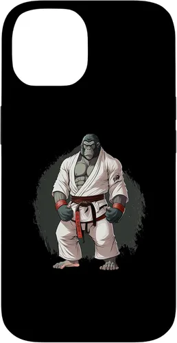 Vista 4 de iPhone 16 Gorilla In Judo Uniforme - Estuche japonés de artes marciales