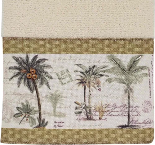 Vista 2 de Avanti Linens - Toalla de dedo, toalla de algodón suave y absorbente (colección Colony Palm)