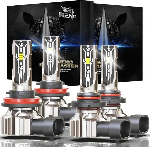 Vista 3 de RENO Bombillas de luz antiniebla H4 para vehículos todoterreno ATV UTV, paquete de 2 bombillas antiniebla para luz ATV UTV