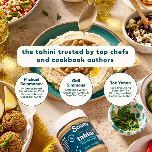 Vista 5 de Tahini Soom Foods con puro sésamo molido, 11 onzas (2 paquetes).
