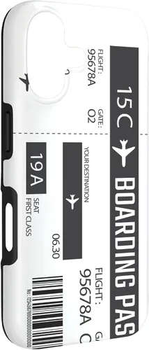 Vista 3 de Tarjeta de embarque de avión, boleto de avión, divertido estuche de regalo de viaje para iPhone 17