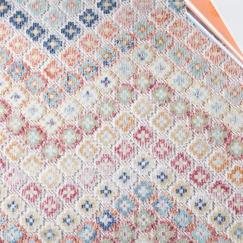 Vista 6 de SAFAVIEH Cabana Collection - Alfombra para pasillo, 2 pies 2 pulgadas x 9 pies, color azul óxido y marfil, diseño bohemio de cheurón, no desprende