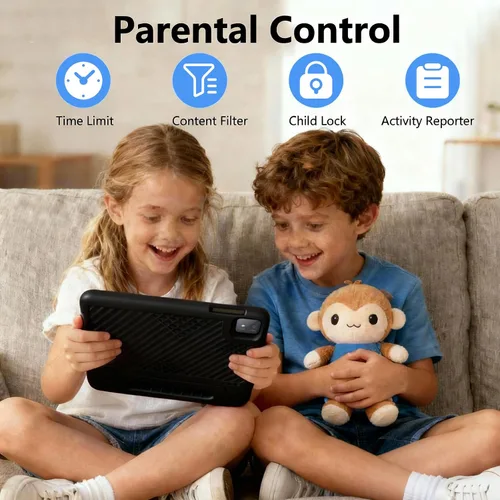 Vista 7 de NRKDUBQ Tablet infantil de 11 pulgadas Android 15 20GB + 128GB Octa-Core 8000mAh tableta Todder con funda a prueba de caídas, control parental, WiFi