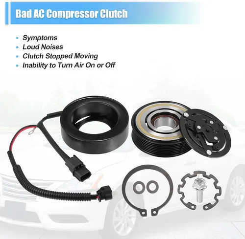 Vista 7 de X AUTOHAUX 1 juego de compresor de CA Kit de embrague de bobina de polea de reparación automática Compresores Asamblea para Honda Civic 4CYL 2.0L