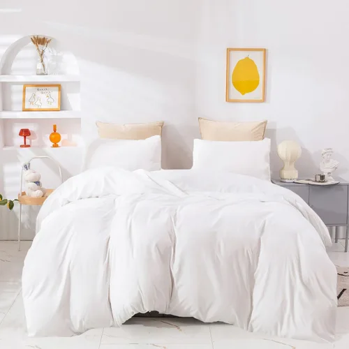 Vista 23 de Wellboo Juego de edredón de color verde oscuro, tamaño individual, color verde oliva, bohemio, ropa de cama de algodón para niños y niñas