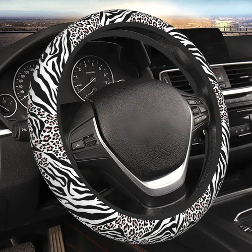 Vista 10 de Funda protectora para volante de automóvil de 15 pulgadas para mujeres y hombres, funda protectora de neopreno antideslizante para volante