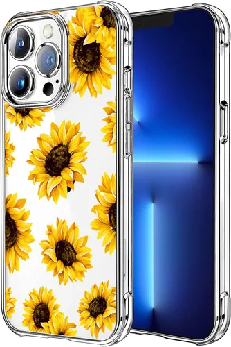 Vista 133 de Funda transparente de girasol compatible con iPhone SE 2022 SE 2020 7 8, funda trasera floral para niñas y mujeres, funda protectora transparente