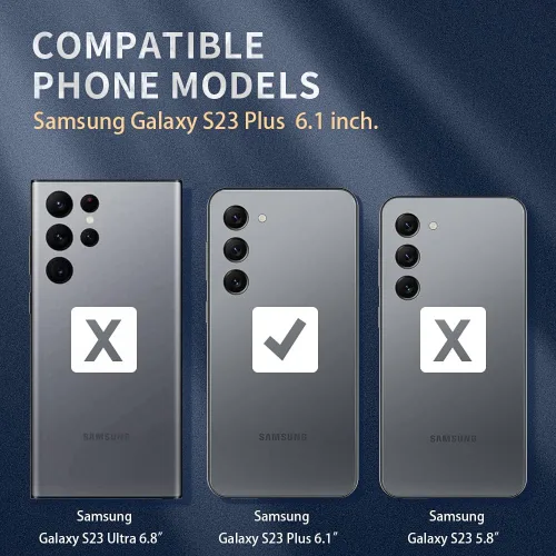 Vista 2 de Funda de silicona transparente para Samsung Galaxy S23 Plus, fina