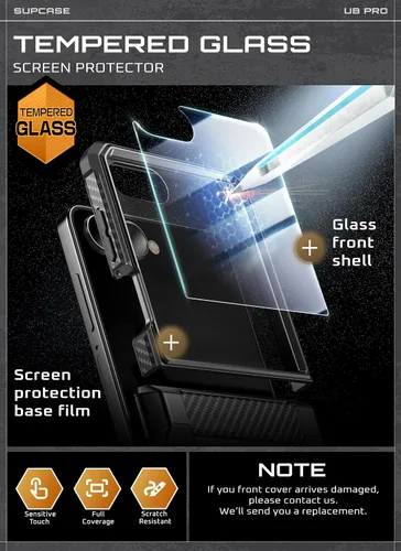 Vista 8 de SUPCASE Funda para Samsung Galaxy Z Flip 7 con soporte integrado y clip para cinturón (Unicorn Beetle Pro), [protección de bisagra]