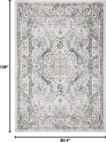 Vista 80 de SAFAVIEH - Colección Isabella, alfombra decorativa - 2'2" x 5', azul y crema, diseño oriental, no desprende pelusa y fácil cuidado, ideal para áreas