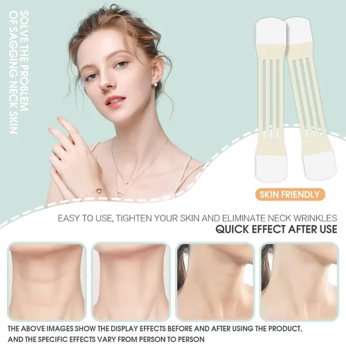 Vista 3 de Cinta de ajuste invisible para el cuello (8 bandas elásticas para el cuello, 20 cintas de repuesto)