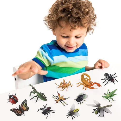 Vista 5 de SIENON 12 figuras realistas de plástico grandes para insectos e insectos