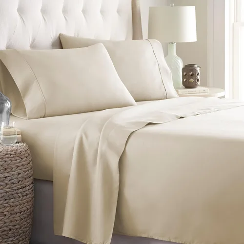 Vista 27 de Danjor Linens - Juego de sábanas tamaño completo para adolescentes, sábanas premium de hotel con 4 fundas de almohada, microfibra cepillada ligera