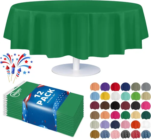 Vista 12 de Mantel de plástico de alta calidad - 54 in. x 108 pulgadas. Grandipity - Mantel rectangular (6 y 12 unidades), Agua (Aqua)