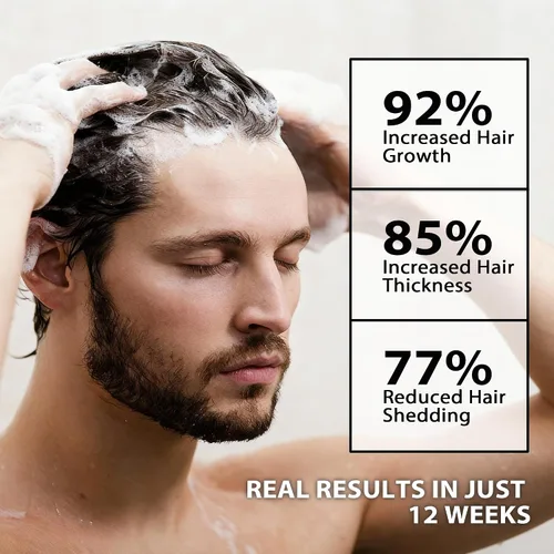 Vista 6 de Champú activador de raíces para hombres, champú para el crecimiento del cabello para pérdida de cabello y adelgazamiento del cabello, sin sulfato